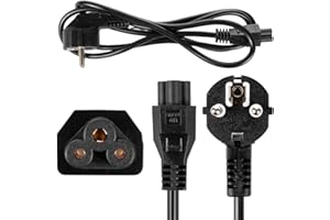 ‎MACLEAN Maclean MCTV-857 Kabel Zasilający Typu Koniczynka, 3 pin, Wtyk EU, 1.5m