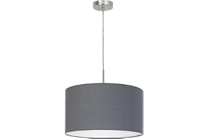 EGLO Pasteri Hänglampa av textil, pendellampa för placering över matbord