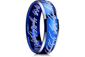 King Will Bague rotative noire en acier inoxydable de 8 mm pour homme, motif clé grecque