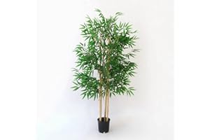 BLAINE Plante Artificielle avec Produits Naturels, Fabriquée avec Les Meilleurs Matériaux, Idéale pour la Décoration Intérieure, Plante, Arbre Plante Artificielle (100cm, Bambou)