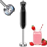 Bonsenkitchen Hand Blender, Stainless Steel 1000 W, 2 Speeds | Mixing Rod for Baby Food, Soup, Smoothies, Puree, Sauce Hand B