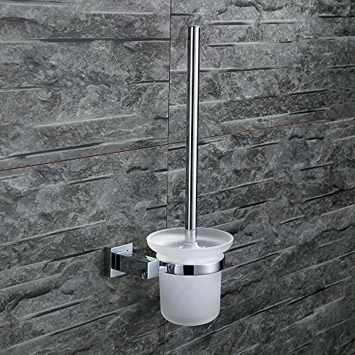 Homelody Toilettenbürste Bürstengarnitur Bürste Halter WC-Bürste Klobürste-Set WC-Garnitur,Toilettengarnitur Toilettenbürstengarnitur zur Wandmontage - 2