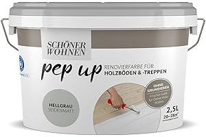 BRILLUX Pep up Renovierfarbe für Holzböden und -treppen Hellgrau seidenmatt 2,5l