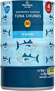 Morrisons Tuna Chunks In Brine, 4 x 145g|200