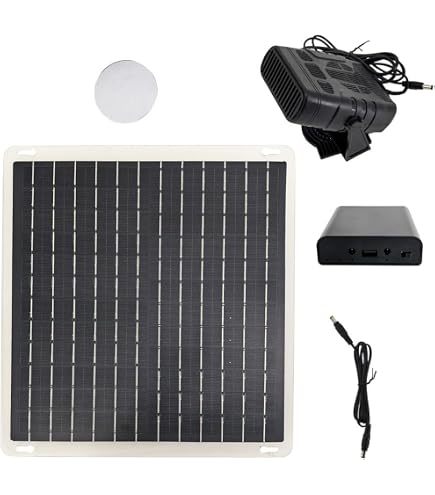Zeroupshop Stufa A Energia Solare Per Pollaio Con Pannello In Silicone Monocristallino, Tappetino Riscaldante Per Casa E Serra, Protezione Da Surriscaldamento 26 X 20 Cm (ventola Di Riscaldamento Da - 6