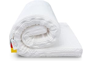 ‎FMP MATRATZENMANUFAKTUR viscoelastische Comfort Matratzenauflage RG 55 Visco-Topper 8cm hoch 160x200cm Weiß