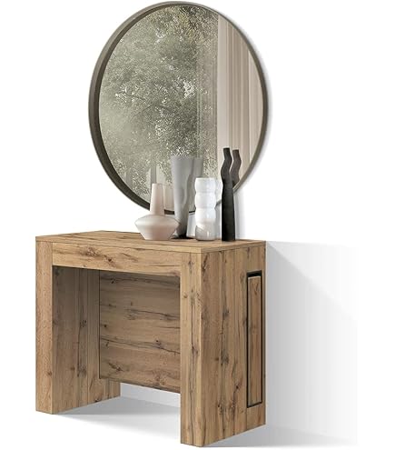 Tavolo Consolle Allungabile Fino A 2 Mt - Cucina, Soggiorno, Colore Bianco, Made In Italy