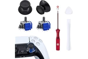 Mcbazel TMR Joysticks Électromagnétiques pour PS5 DualSense, Accessoires de Remplacement pour Manette PS5, Capuchons de Joysticks Inclus, Anti-Dérive
