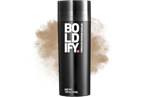BOLDIFY - Fibras capilares, ocultan completamente la pérdida del cabello, 100% fibras de algodón no detectables, bote gigante de 56,5 g, engrosamiento instantáneo del cabello (Rubio medio)
