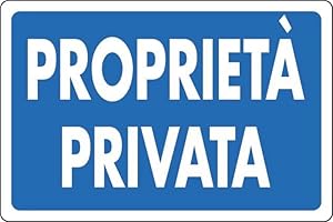 PUBBLICENTRO Cartello in alluminio bianco cm 30X20 Proprietà privata