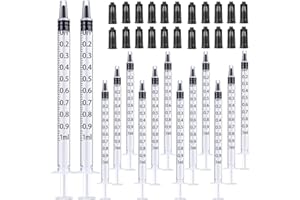 Gufastoe 100pcs 1ml Seringue (Sans Aiguille) avec Capuchons , pour Nourrir Petit Animal Utilisation industrielle