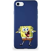PrintiFy Apple Iphone Se 2020 Soft Premier Cover SpongeBob Design Silicone Case - Navy Blue