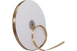 HONGCI Cinta Champagne Oro Bien 6mm, 91m Cinta de Satén Cinta Regalo Cinta Tela,Cinta de Lazo,Cinta de Globos,Cinta para Envolver Regalos,Navidad,Coche,Manualidades,Boda Cumpleaños Fiesta Decoración Cinta