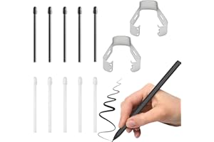LUXSTELLAR (10 Pointes de pins) Pièces de Rechange pour Stylus Marker Remarkable, 10 Pointes de pins en Noir et Blanc, 2 avec Outil pour enlever la Pointe Remarkable 1/2/Marker/Marker Plus & Boox Pen2 Pro/Boox