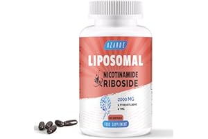 AZAROE Liposomal Nicotinamide Riboside 2000mg with TMG and Pterostilbene | More Efficient Than Precursors, Boost NAD+ | Support Cellular Energy Metabolism (60 Count (Pack of 1))