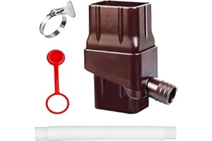 LONGZHUO System zbierania wody deszczowej, zestaw dewiatora beczki przeciwdeszczowej do odprowadzania wody, odpowiedni dla standardowych rur spustowych 5,1 x 7,6 cm