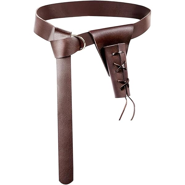 Haloumoning Middeleeuwse tuniek voor kinderen, cosplay, voor Halloween, renaissance, Viking Warrior riddertops, bruin, 8-10 jaar