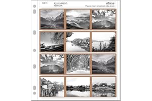 ETONE Acid Free Archival Film Bag Album Film Protector Storage Box Archival Binder with Ring for Printfile Standard 135 35mm 120 4x5 8x10 Negative Pages Film Bag (50x120negative bag)