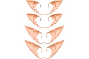 ZPLASK 8Pcs Elf Ears, Cosplay Halloween Party Live Broadcast Props Elf Ears Adult, Pointed Fairy Ears for Halloween Christmas, Draculaura Cosplay Anime Party Dress Up Costume Accessories
