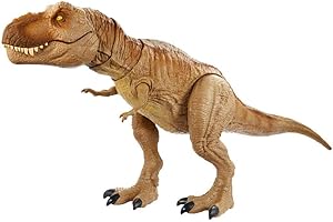 MATTEL Jurassic World Ultime T-Rex grande figurine dinosaure articulé avec fonction attaque, son et mouvements réalistes, jouet pour enfant, GJT60