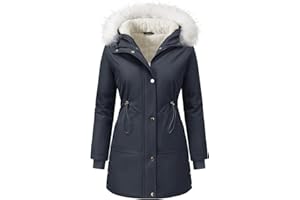 Vijamiy Manteau Femme Hiver Veste Polaire Femmes Manteaux Hiver Chic Blouson Parka Chaud Imperméable Outercoat avec Zippée Poches
