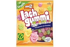 ‎NIMM2 LACHGUMMI nimm2 Lachgummi Yobolde – 1 x 250g – Vegetarisches Fruchtgummi mit Fruchtsaft, Vitaminen und Joghurt