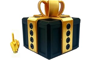 PRYZOQ The Prank Box,Really Annoying Gift Box with Twist Storage,Funny Desktop Toy, Annoying Funny 3D Printed Screw Gifts Boxes Ideal for Office Home Entertainment,Christmas (Gold +Black)