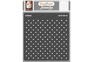 CrafTreat Geometric Stencils for Painting on Wood, Wall, Tile, Canvas, Paper, Fabric and Floor - Small Polka Dot Stencil - Size: 15 x 15 cm - Reusable DIY Art and Craft Stencils