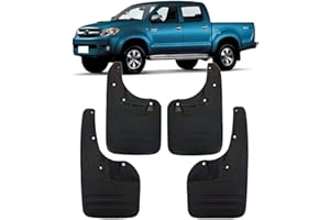 QNMQNM 4 pièces voiture Garde-boue pour TOYOTA HILUX/VIGO KUN25 KUN26 2005-2014 2006 2007 2008 2009 2010 2011 2012 2013, Avant Arrière Bavettes Modification Voiture avec Vis Fixation Accessoires