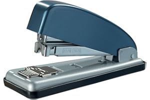 Petrus 44844 - Grapadora Metálica de Oficina Mod. 226, Capacidad 30 Hojas, Tecnología de Impacto Directo Patentada, Carga Frontal Automática, Grapado Cerrado, Abierto y Clavado, Color Azul/Plata DUET