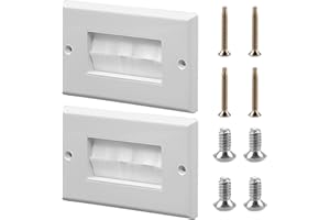 CXXTKCXXLC 2 X passacavi da incasso con pennello per installazione a incasso – Elegante copertura per uscite cavi, ideale per fai da te e professionisti
