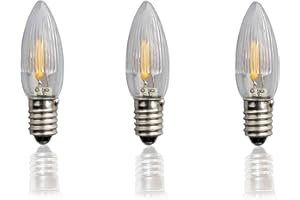Hellum LED zamienne żarówki do świątecznych łańcuchów świetlnych, 3 sztuki żarówek ryflowanych do choinki, żarówki do łańcuchów świetlnych wewnątrz i na zewnątrz z 20 punktami świetlnymi, żarówki do