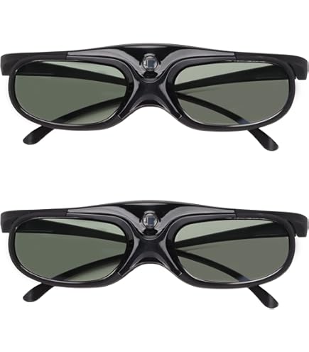Valerion DLP Link 3D Glasses, Rechargeable Active Shutter Glasses