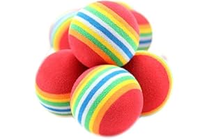 Runfon - Set di 10 palline giocattolo colorate, in schiuma, per gatti e cagnolini