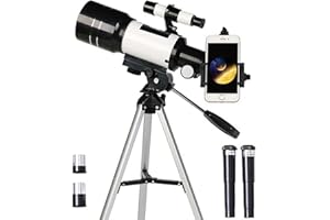 ACESOME ㅤ ACESOME Telescopio para niños y principiantes, telescopio 15-150X, 70 mm, astronomía telescópica de aleación de aluminio, regalos para niños de 6 a 12 años, Navidad, día del niño, cumpleaños, regalos