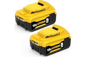 DOSCTT 2pcs 5.0Ah DCB200 Recambio para Batería 18V (Negro 5A)