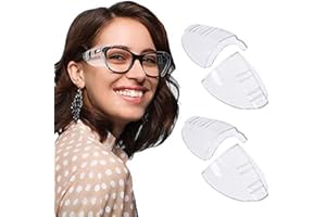 RMENOOR Lot de 2 paires de protections latérales pour lunettes de sécurité latérales transparentes pour lunettes de petite et moyenne taille