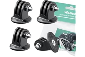 Wealpe Adaptateur de Trépied Fixation pour Trépied Compatible avec GoPro Hero 11, 10, 9, 8, 7, Max, Fusion, 6, 5, 4, Session, 3+, 3, 2, 1, DJI Osmo Caméra d'action