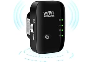 TEXLINEY WLAN Verstärker mit 300 Mbps,WLAN Repeater,WiFi Extender Booster 2,4GHz WiFi Extender mit Repeater/AP Modus und WPS-Funktion,Internet Verstärker bis zu 3000qm und 30 Geräte (Schwarz)