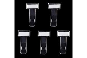 DOETYD 5 PCS Transparent Car Vehicle Parking Ticket Holder Clip Car Windshield Windscreen Tickets Holder with Adhesive Pads for Work Permit Pass Clips