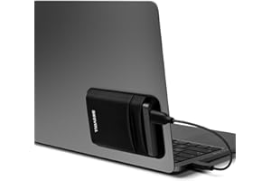 Siegvoll Borsa adesiva a 2 tasche per computer portatile, compatibile con SSD portatile (es. SanDisk, Samsung, Crucial), cavi USB e altro ancora, colore: nero