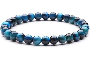 J.Fée Bracelet Pierre 6MM Bracelet Pierre Naturelle Bracelet Perles Bracelet Pierres Précieuses Bracelet Femme Bijoux Femme Cadeau Femme Cadeau Anniversaire Femme et Homme Cadeau Noel