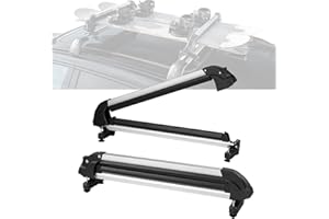 VEVOR Ski- und Snowboard-Dachträger, Universal-Skiträger für Autodächer 805 mm, für den Transport von bis zu 6 Paar Ski oder 4 Snowboards, Snowboard-Skiträger mit Schloss und Gummipolsterung