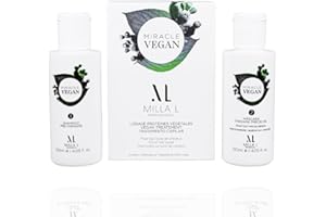 Lissage protéine Vegan sans formol, sans acide glyoxylique sans odeur, sans fumée zéro casse, zéro dommage, à la figue de barbarie, obliphica et kératine végétale｜Miracle Vegan de MILLA L.