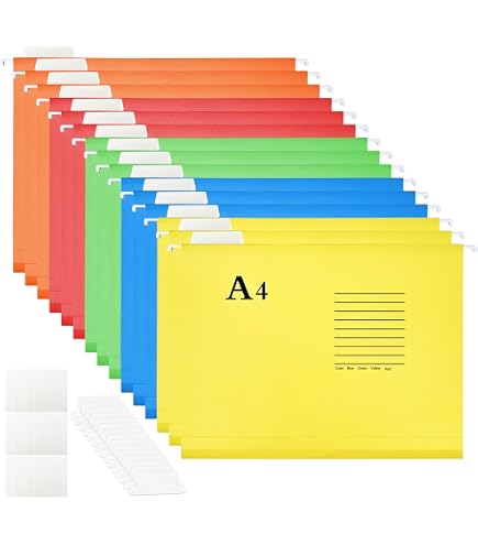 Dossiers Suspendus A4 Q-Connect Marron Naturel - Lot De 25, 250g/m², 50% Recyclé, Certifié Blue Angel - Avec Rails Métalliques Et Onglets D'organisation - 2