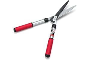 Cisailles de jardin Kimura Pro, cisailles à haies de qualité supérieure avec poignées en aluminium léger, lames japonaises tranchantes SK5, technologie brevetée, acier antirouille - 560 mm