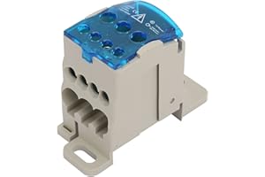 WALFRONT Caja de Distribución Universal del Poder del Conector Eléctrico del Alambre de La Caja de Distribución del Bloque de Terminales del Carril del Dinar