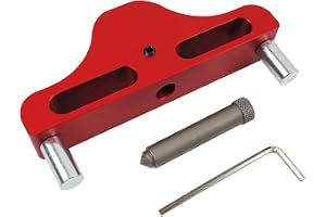 95 mm Center Finder med gravyrn?l i aluminiumlegering, markeringsverktyg f?r tr?bearbetning, r?d