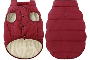 ASENKU Cappotto Cane Impermeabili Invernale, Cappottino Cane Calda Giacca per Cani Taglia Piccola Media Grande, Cappotto Gilet per Cani con Fodera in Lana Protegge Dal Freddo