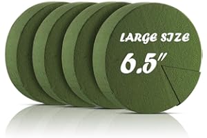 TAOPE Mousse Florale pour Fleurs Artificielles et Fraîches, 4 pcs Briques Rondes en Mousse Humide et Sèche pour Présentations Florales, Mariages et Arrangements Fêtes (4)